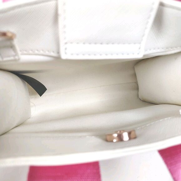 Deadstock Rare Cute Pink & White Guess Factory Logo-Tape Mini Tote Crossbody bag - Picture 10 of 16